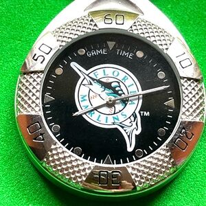Miami Marlins Game Time Pocket Watch Keyring